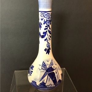 Vintage DELFT Porcelain Bud Flower Vase Blue & White